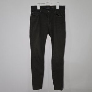 7 For All Mankind Sz 30 Slimmy Olive Green Luxe Performance Jeans
